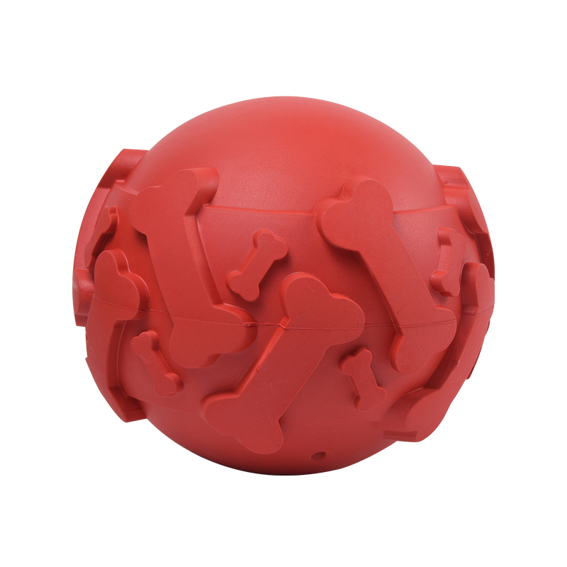 Convex Rubber Sound Dog Chews Toys Can Put Food