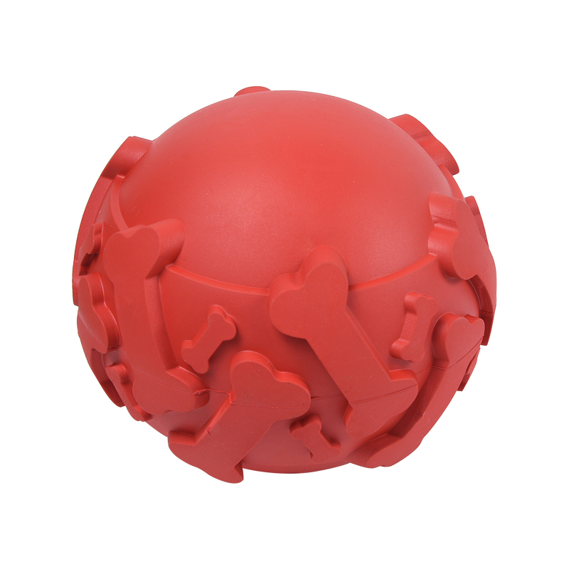 Convex Rubber Sound Dog Chews Toys Can Put Food