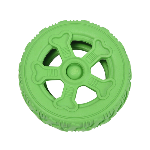 Medium Tire Shape Rubber Dog Chews Toys for Training and Dental Hygiene