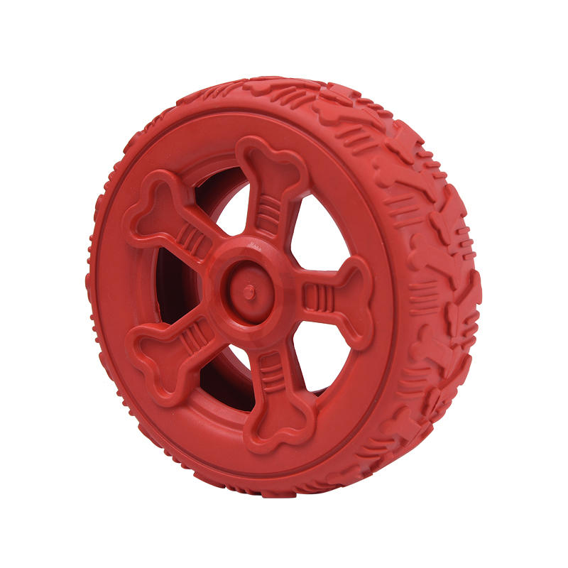 Medium Tire Shape Rubber Dog Chews Toys for Training and Dental Hygiene