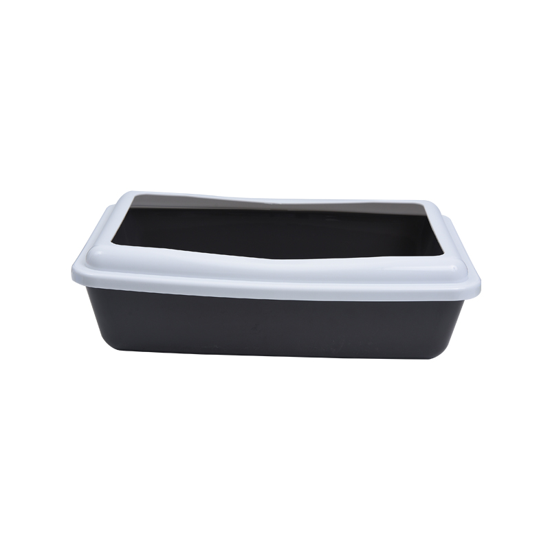 Semi-closed Small Cat Litter Box without Cover Pet Cat Toilet