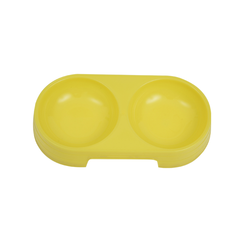 Large Plastic Cats and dogs Feed Water Dual-use Double Pet Bowl