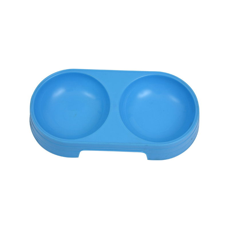 Large Plastic Cats and dogs Feed Water Dual-use Double Pet Bowl
