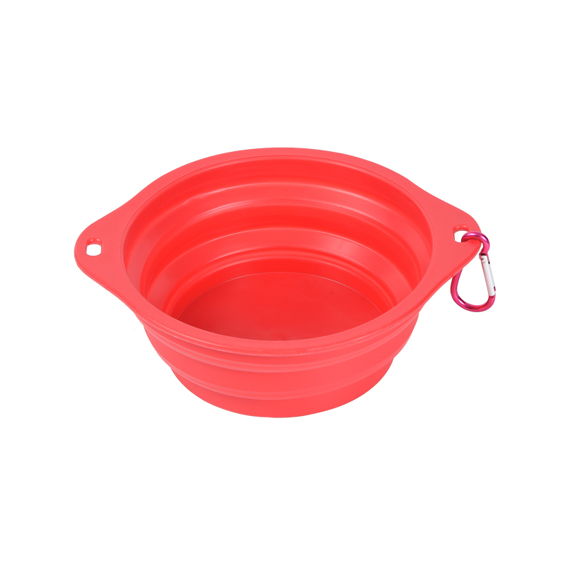Binaural Silicone Folding Pet Bowl Suitable for Large and Medium Sized Dogs