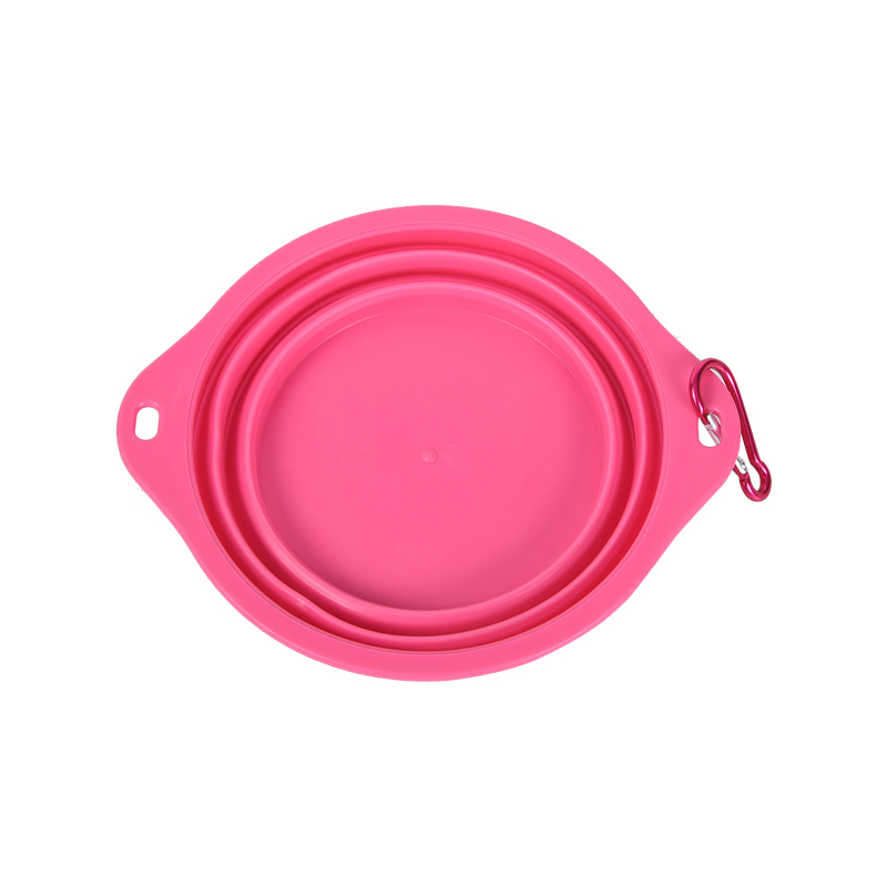 Binaural Silicone Folding Pet Bowl Suitable for Large and Medium Sized Dogs