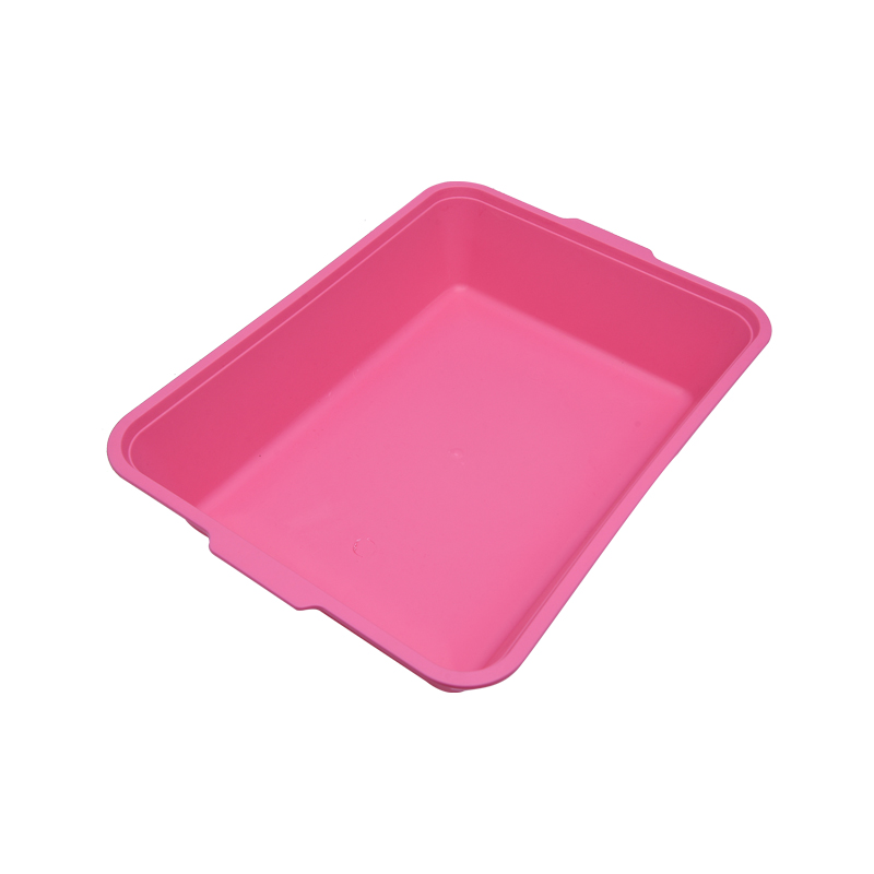 Square Splash-proof Semi-closed Open-top Cat Litter Box without Cover