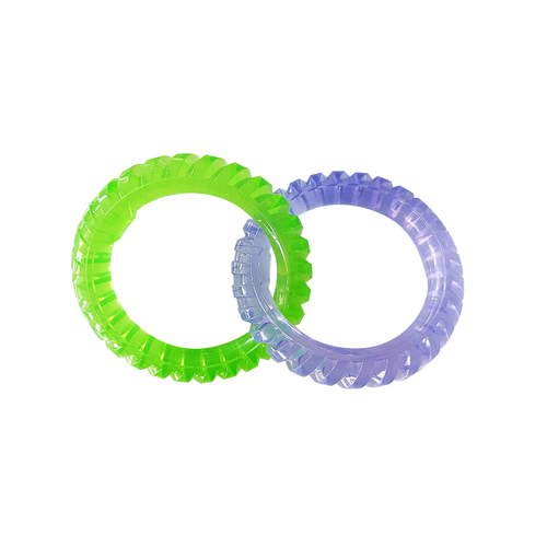 Wholesale Ring Shaped TPR Dog Chew 2-ring Dog Toy